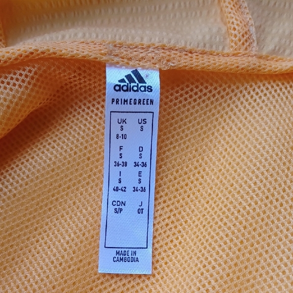 Adidas Primegreen Apricot Track Jacket, Hood, Size S - Picture 2 of 12